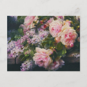 Vintage Ro och Lilacs Möhippa Inbjudan Vykort