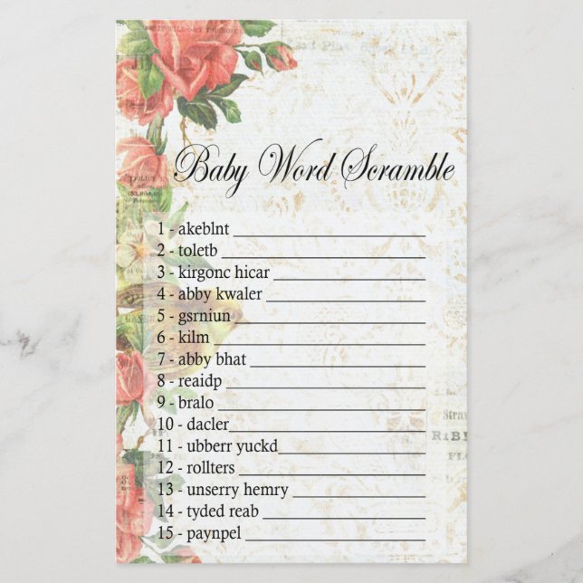 Vintage ro ord-vilt (Framsida)