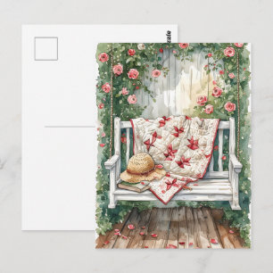 Vintage Ro Swing med Quilt Charm Vykort