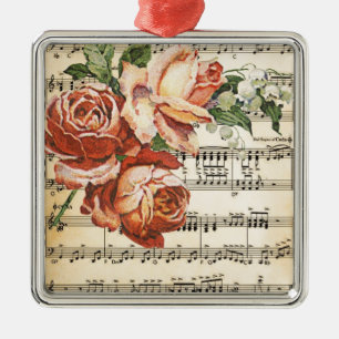 Vintage Ro Trio & Music Julgransprydnad Metall