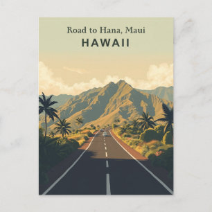 Vintage Road to Hana, Maui, Hawaii Resa Vykort