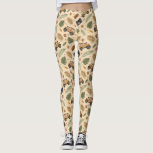 Vintage Road Trip-mönster (3) Leggings