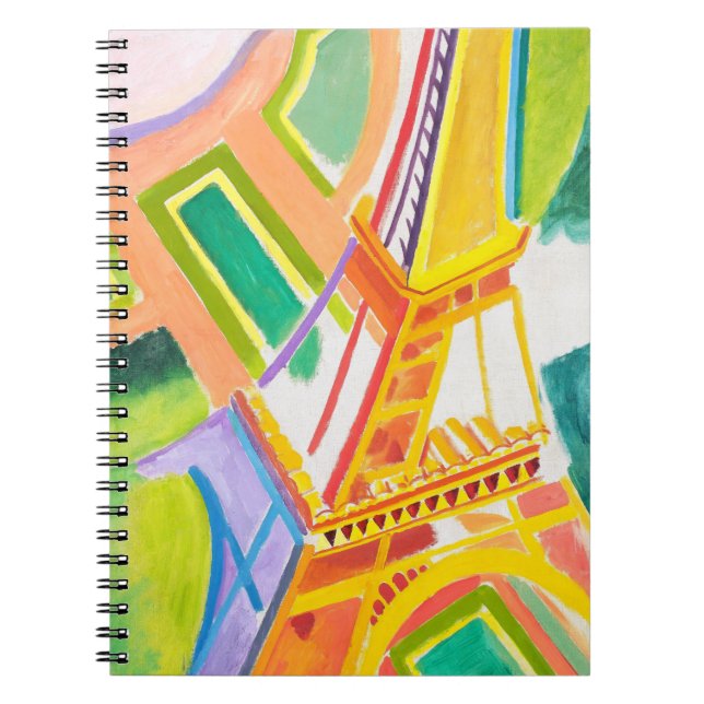 Vintage Robert Delaunays Eiffel Torn Art Anteckningsbok (Framsidan)