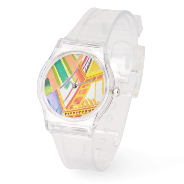 Vintage Robert Delaunays Eiffel Torn Art Armbandsur (Vinkel)