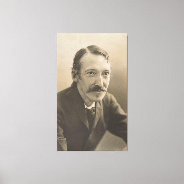 Vintage Robert Louis Stevenson Photo Porträtt Canvastryck (Framsida)