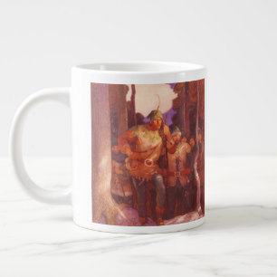 Vintage Robin Hood och hans glada män av NC Wyeth Jumbo Mugg