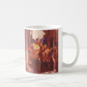 Vintage Robin Hood och hans glada män av NC Wyeth Kaffemugg