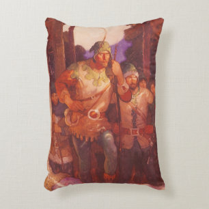 Vintage Robin Hood och hans glada män av NC Wyeth Prydnadskudde
