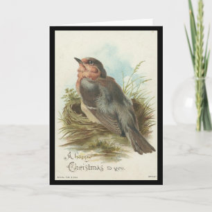 Vintage Robin, jul Helgkort