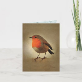 Vintage Robin jul Kort