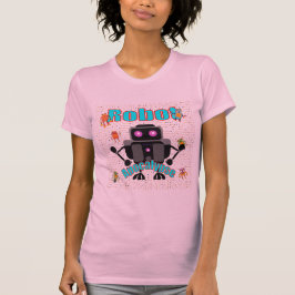 Vintage Robot Classic Funny Attackerad av Cuteness T Shirt