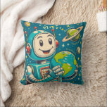 Vintage Robot in Space Science Curiosity Discovery Kudde<br><div class="desc">Vintage Robot in Space Science Curiosity Discovery Anpassade Dekorativ kudde.</div>