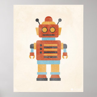 Vintage Robot Poster