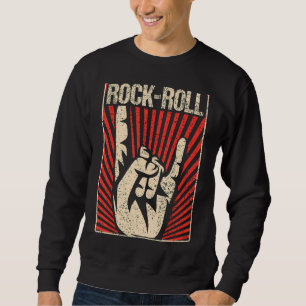 Vintage Rock and roll Music Retro Rock and roll 2 Lång Ärmad Tröja
