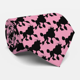 Vintage Rockabilly Black Pudel på Rosa Patterned Slips