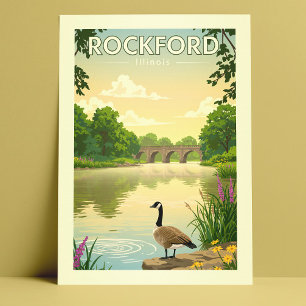 Vintage Rockford Illinois Vykort
