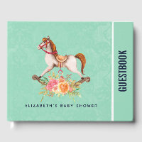 Vintage Rocking Horse med Blommigt Bouquet