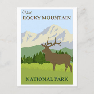 Vintage Rocky Mountain National Park Colorado Vykort