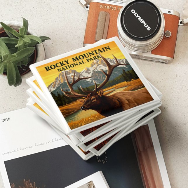 Vintage Rocky Mountain nationalpark Magnet (Skapare uppladdad)