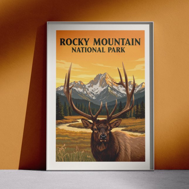Vintage Rocky Mountain nationalpark Poster (Skapare uppladdad)