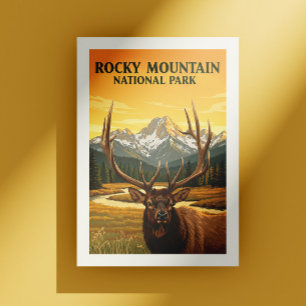 Vintage Rocky Mountain nationalpark Vykort