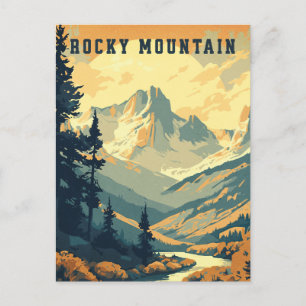 Vintage Rocky Mountain Travel Vykort