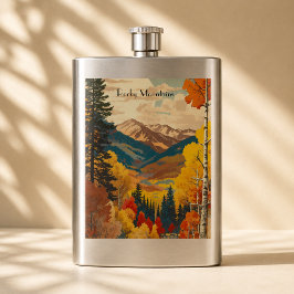 Vintage Rocky Mountains Höst Anpassad Text Fickplunta