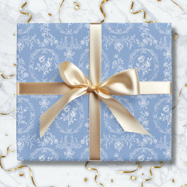 Vintage Rococo Flowers Floral Pattern Presentpapper