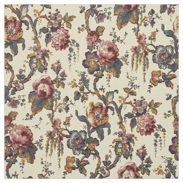 Vintage Rococo Revival Chinoiserie Pattern Tyg (Provkarta)