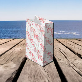 Vintage röd lobster - vattenfärg