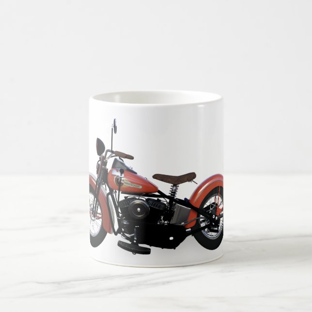 Vintage Röd motorcykel Kaffemugg (Center)