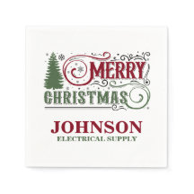 Vintage röd och grön julfest på kontoret