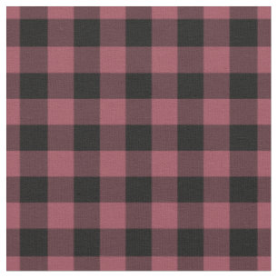 Vintage röd och svart rutig gingham tyg
