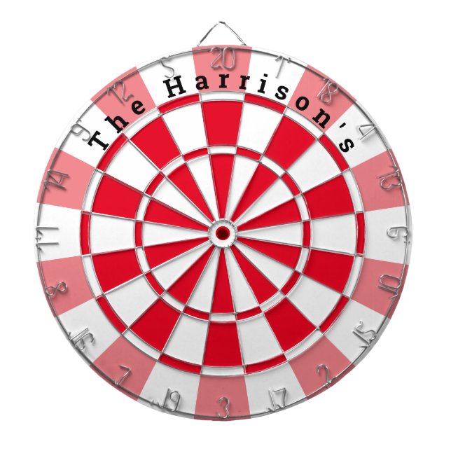 Vintage Röd och vit Darttavla (Framsidan)