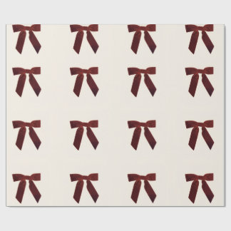 Vintage röd presentpapper med rosett