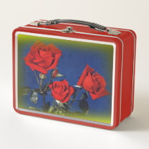 Vintage Röd ros Lunchbox