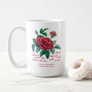 Vintage Röd ros Shakespeare "Romeo and Juliet" Kaffemugg