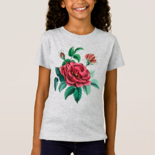 Vintage Röd ros T Shirt