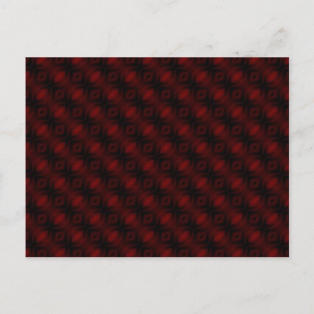 Vintage Röd Sammetstapet Abstrakt Design Vykort (Framsida)