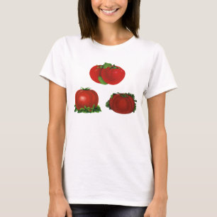 Vintage röda mogna tomater mat, frukter, grönsaker tee