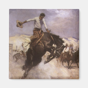 Vintage Rodeo Cowboy, Breezy Riding av WHD Koerner Magnet