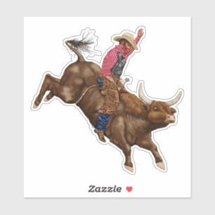 Vintage rodeo cowboy klistermärken