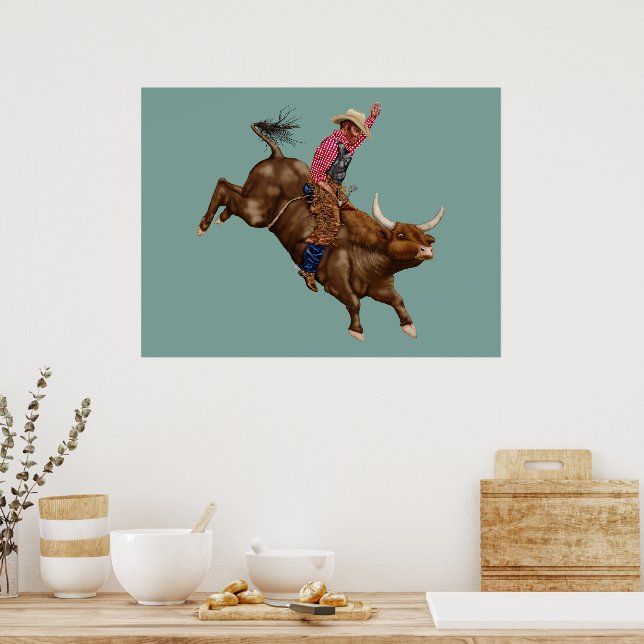 Vintage rodeo cowboy poster (Kök)