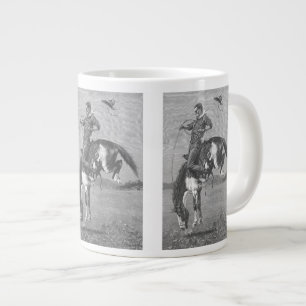 Vintage Rodeo Cowboys, Bucking Bronco by Remington Jumbo Mugg