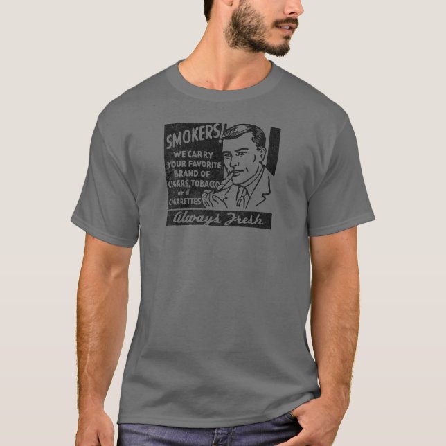 Vintage rökares herrtröja  t shirt (Framsida)
