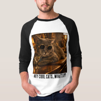 Vintage Rökig, Hip, Cool Katt T Shirt