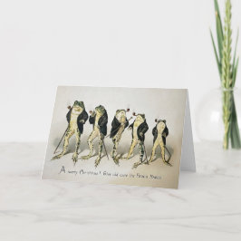 Vintage Rökning Frogs Julkort Helgkort