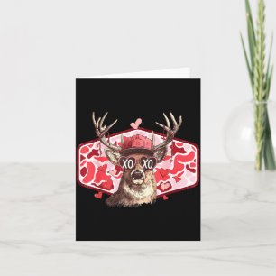 Vintage roliga valentines jakt hjort kamouflage Xo Kort