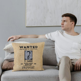 Vintage Roligt Convict Reward önskad Kudde
