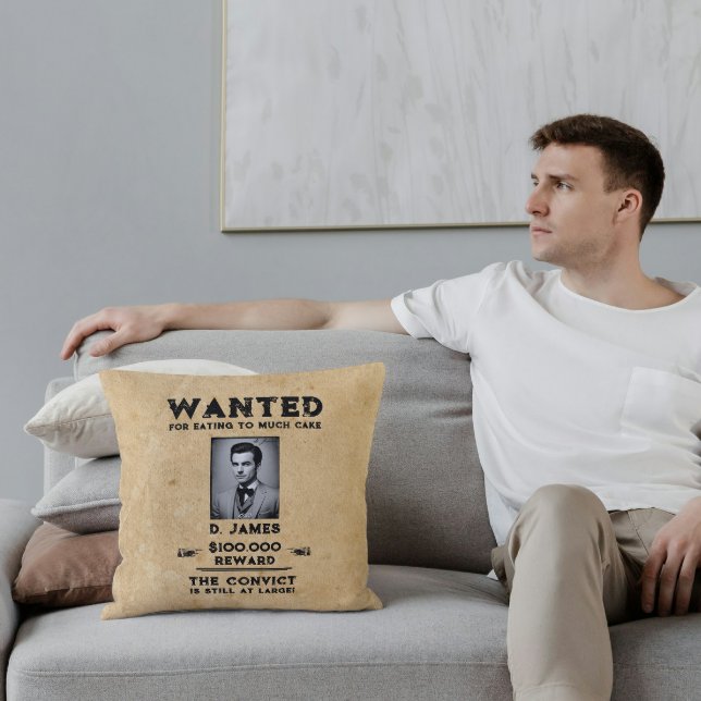 Vintage Roligt Convict Reward önskad Kudde (Skapare uppladdad)